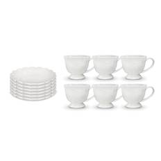 Servis set Assiett & Mugg Cult Design Orient Vit 12 delar