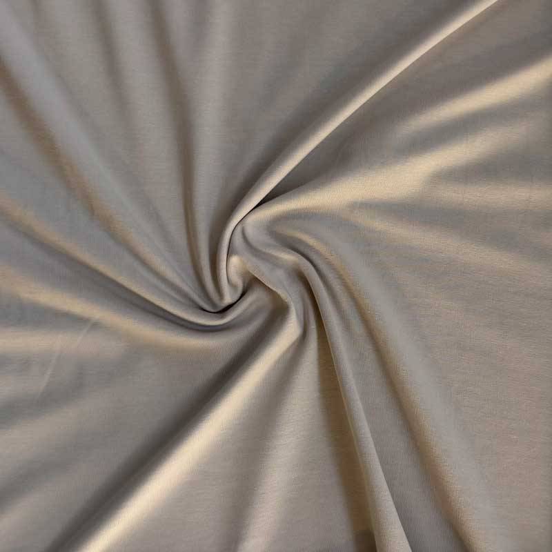 Ensfarvet bomuldsjersey - Sand