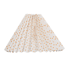 Lampeskærm - Beige Med Orange Prikker