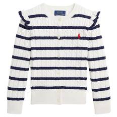 Polo Ralph Lauren Cardigan - Stickad - Däckstvätt White/Newport  - Polo Ralph Lauren - 6 år (116) - Cardigan