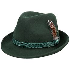 Lipodo Folklorehatt Damer/Herrar - vandringshatt oktoberfest hatt tyrolerhatt Höst Sommar Vår Vinter Sommar-Vinter - 59 cm mörkgrön