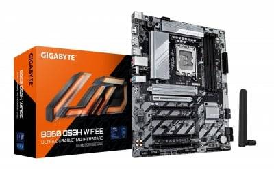 GIGABYTE B860 DS3H WIFI6E moderkort Intel B860 LGA 1851 (Socket V1) ATX
