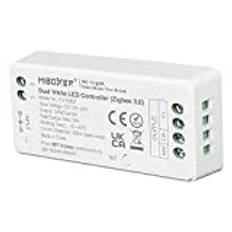 LIGHTEU®, Milight Miboxer Zigbee3.0 CCT WW/CW dubbel vit LED-remskontroll 12V/24V kompatibel med Zigbee Amazon Echo Plus APP/Röststyrning, FUT035Z