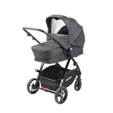 BabyTrold Mini Kombivogn, Sort Melange