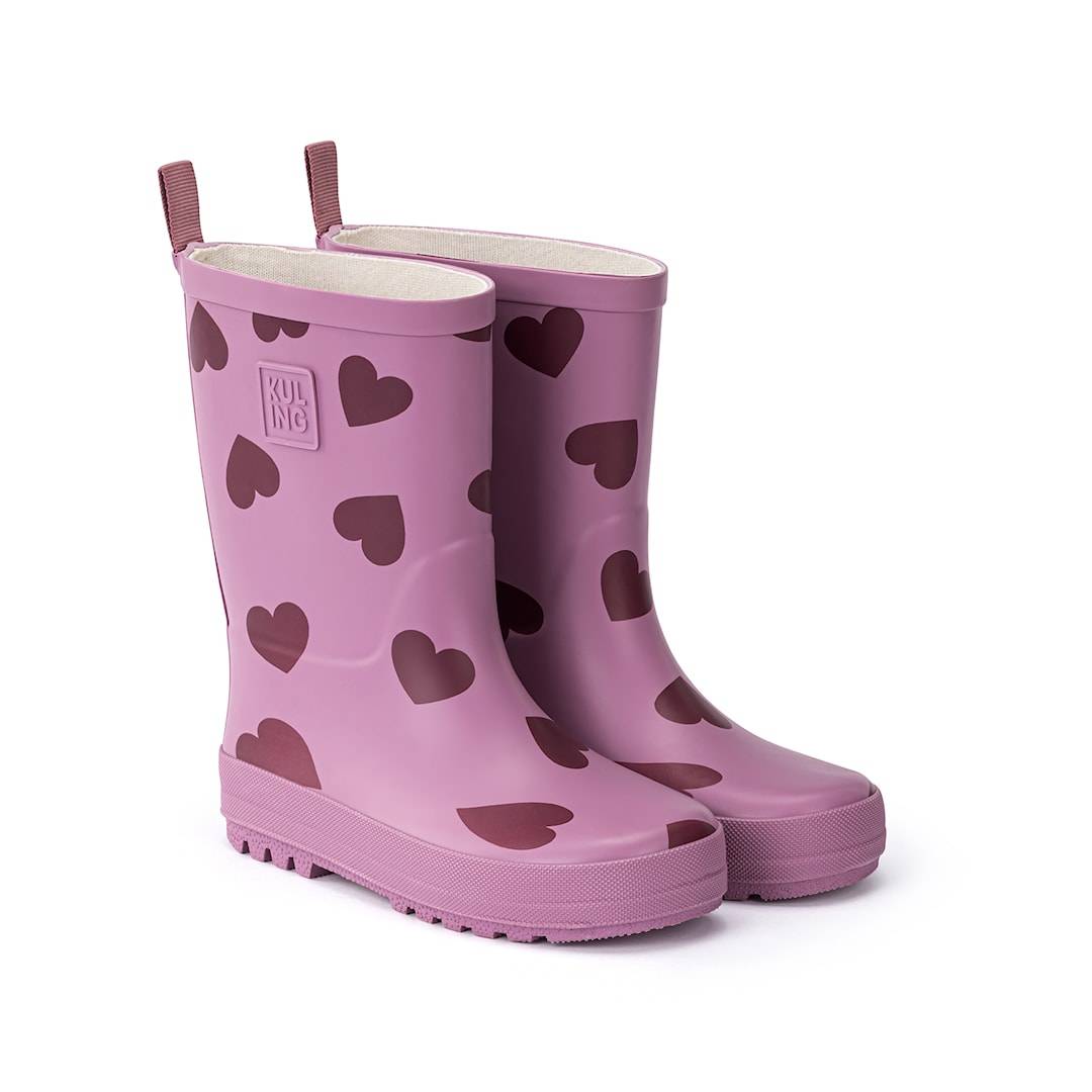 Kuling Viken Gummistøvler Mauve Hearts Mauve Hearts-35 EU Lyserød 35 EU Drenge, Piger