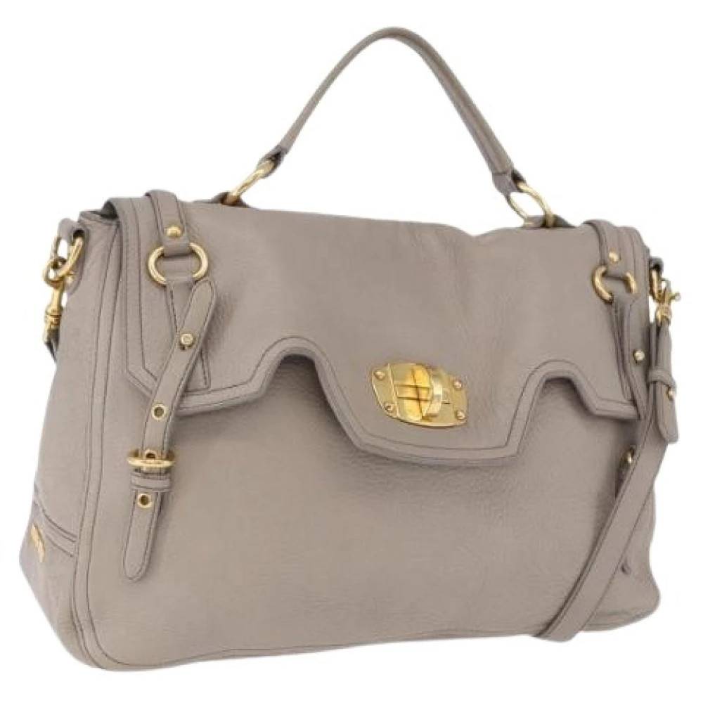 Miu Miu Pre-owned Pre-owned Hand Bag - Vintage - Dame - Grå - ONE SIZE - Uld