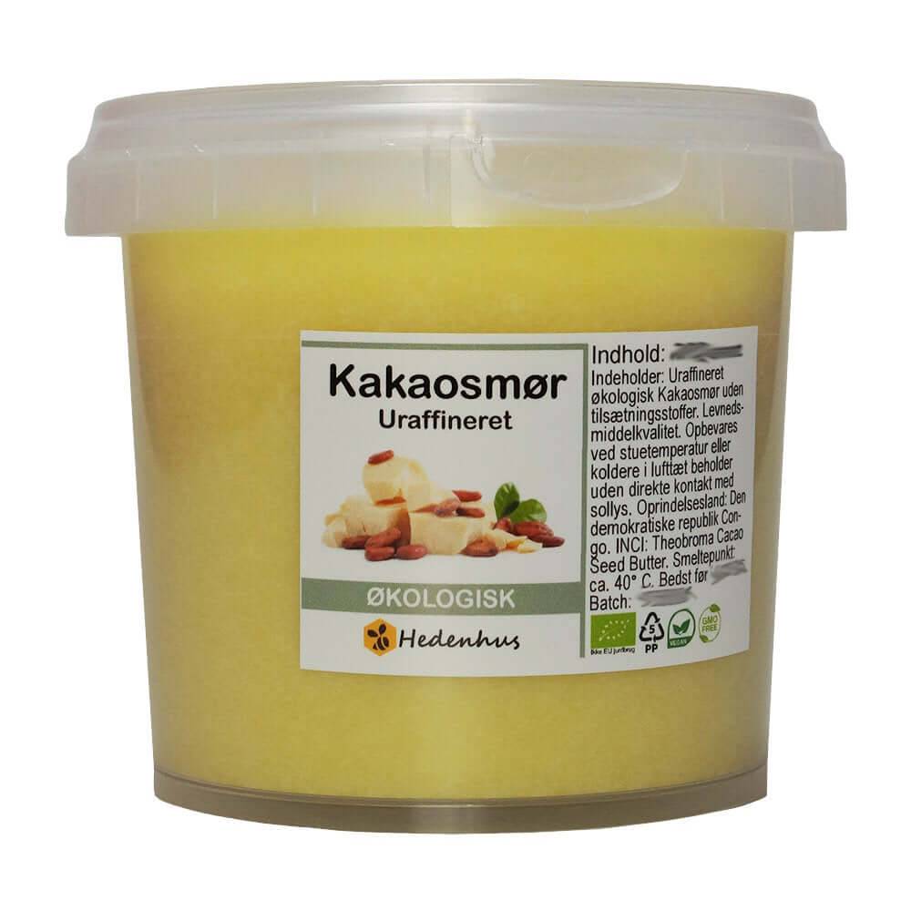 Kakaosmør økologisk uraffineret 500 g fast olie - naturlig chokoladuft, til cremer, salver, læbepomader - Hedenhus