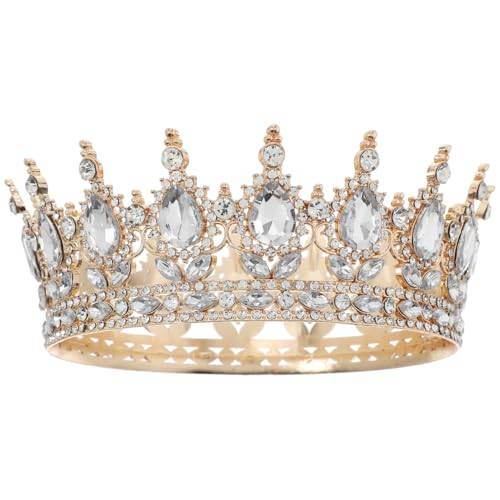Angoily Krone Damen für Mädchen und Damen, Vintage Tiara Kristall Krone