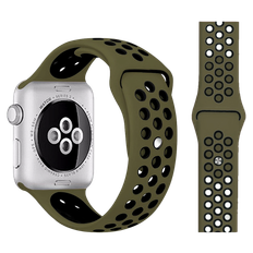 Apple Watch SE (2022/2023) Sportsrem 38/40/41 mm - Silikone, Mørkegrøn