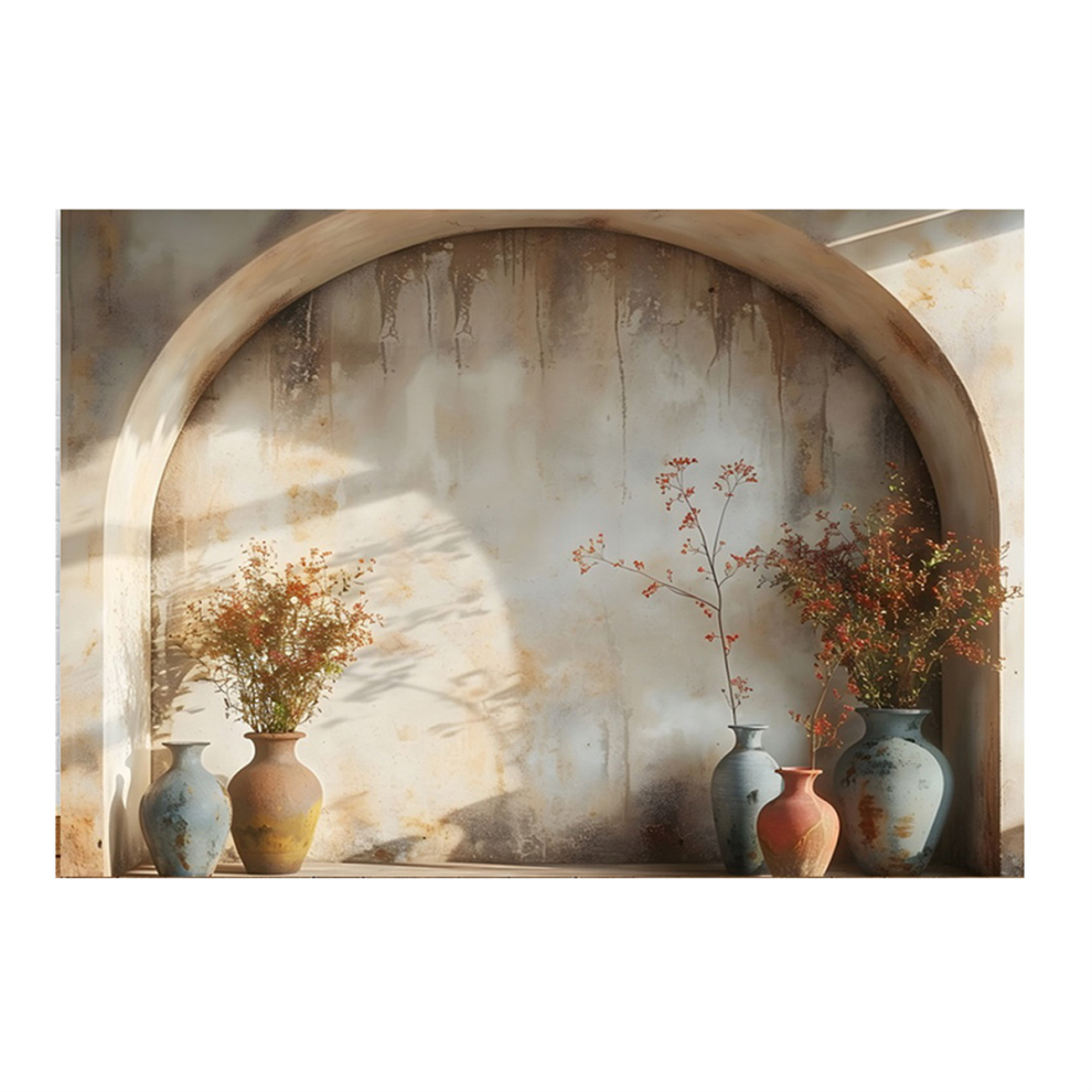 210x150cm Fotobaggrundsstof Simple Plant Arch Studio Indendørs