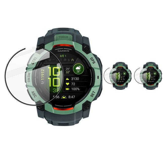 2 stk. Garmin Instinct 3 (50mm) Beskyttelsesfilm / 3D Skærmbeskyttelse