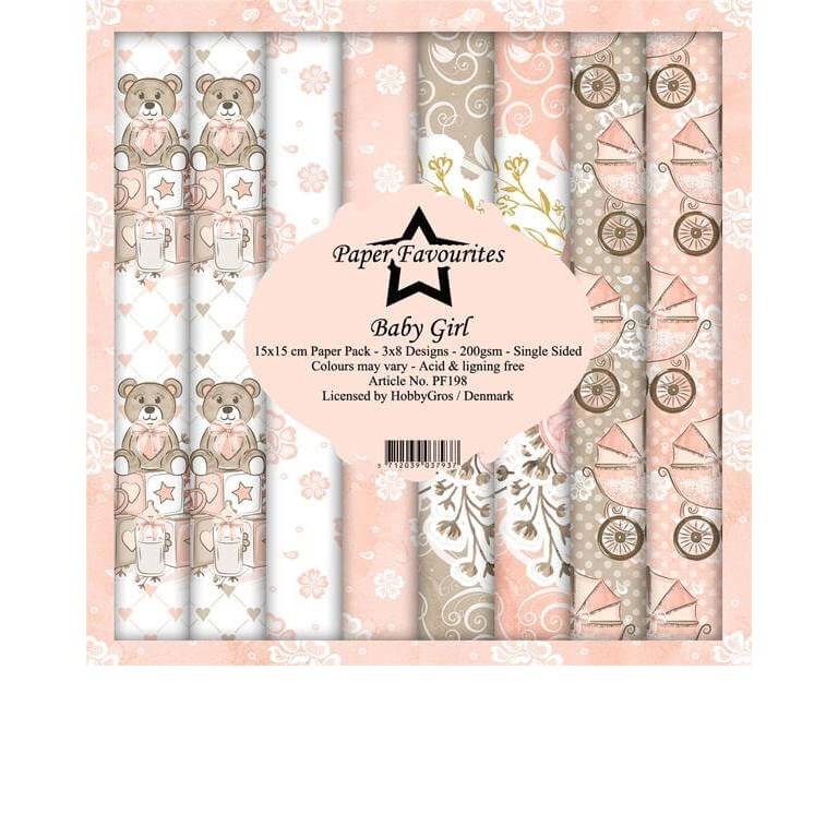 Scrapbookingpapper - 15x15cm - Baby Girl