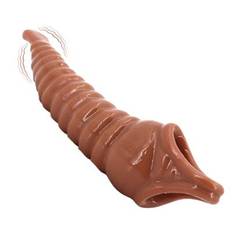 17 x 4,5 cm - Tentik Vibe - Monster Penishülle mit Vibration - tan