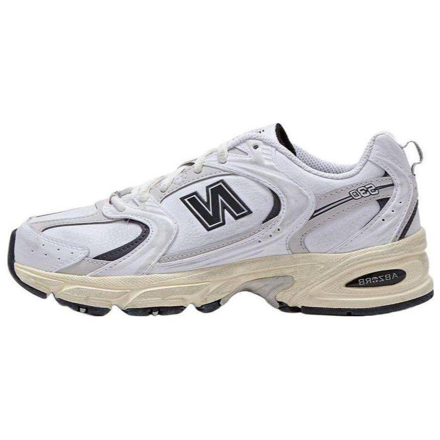 New Balance NB 530 Retro Bekvämt Tyg Syntetiskt Läder Slitstark Andningsbar Lågskuren Casual Löparsko Unisex sneaker Vit MR530WBV 37.5