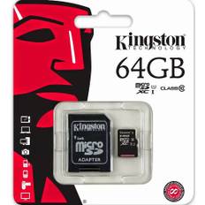 SD kort/Micro SDHC Class 10 med 64GB.