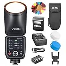 GODOX V100 S kamera-blixt, V100S 100 W pekskärm blixt, TTL HSS 1/8000s Speedlite, kompatibel med kompaktkamera Sony Alpha A9 III, a7 III, a7C II, a7 IV, a7C, a7 RV, a7/a7S III a6700 a64000