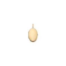 Blank Oval Medaljon i 14 karat - medium 22 x 30 mm