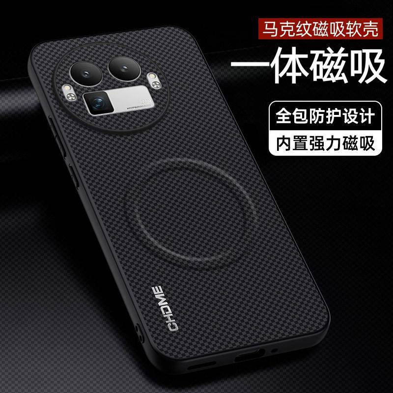 För Realme GT 8 Pro Fodral Enkelt Magnetiskt Matt PU Randigt Läder Silikonfodral För Realme GT8 Pro Skal Stötsäkert Bumper orange