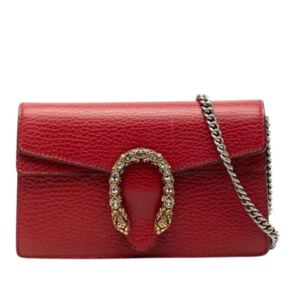Gucci Vintage Pre-owned Dionysus Crossbody Taske - Vintage - Dame - Rød - ONE SIZE - Uld