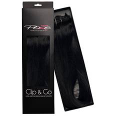 Poze Hairextensions Clip & Go Standard Real Hair Extensions 60 cm 1N Midnight Black