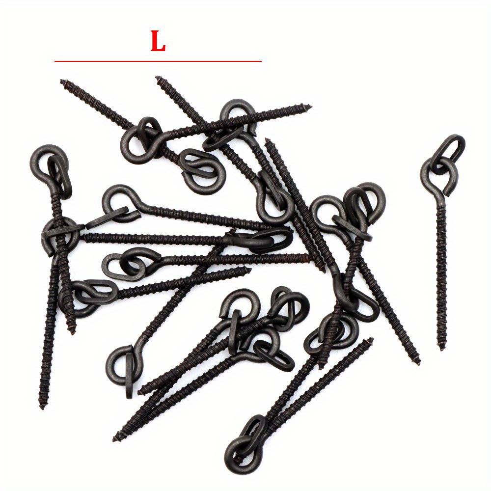 20pcs Fishing Bait Boilie Screws With Ring Swivel For Carp Fishing Floating Popper Carp Lure Accessories Chod Fishing Hair Rig Connector Tackle