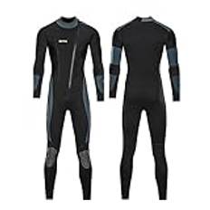 Herr våtdräkt 5 mm neopren helkropp dykning kostymer främre dragkedja våtdräkt för dykning snorkling surfing simning, XXL