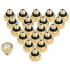 ZXMJYHK 20Pcs Brass Misting Nozzles For Cooling System 0.012 Inch(0.3 Mm) Water Spray Nozzle Sprinklers Misting Cooling