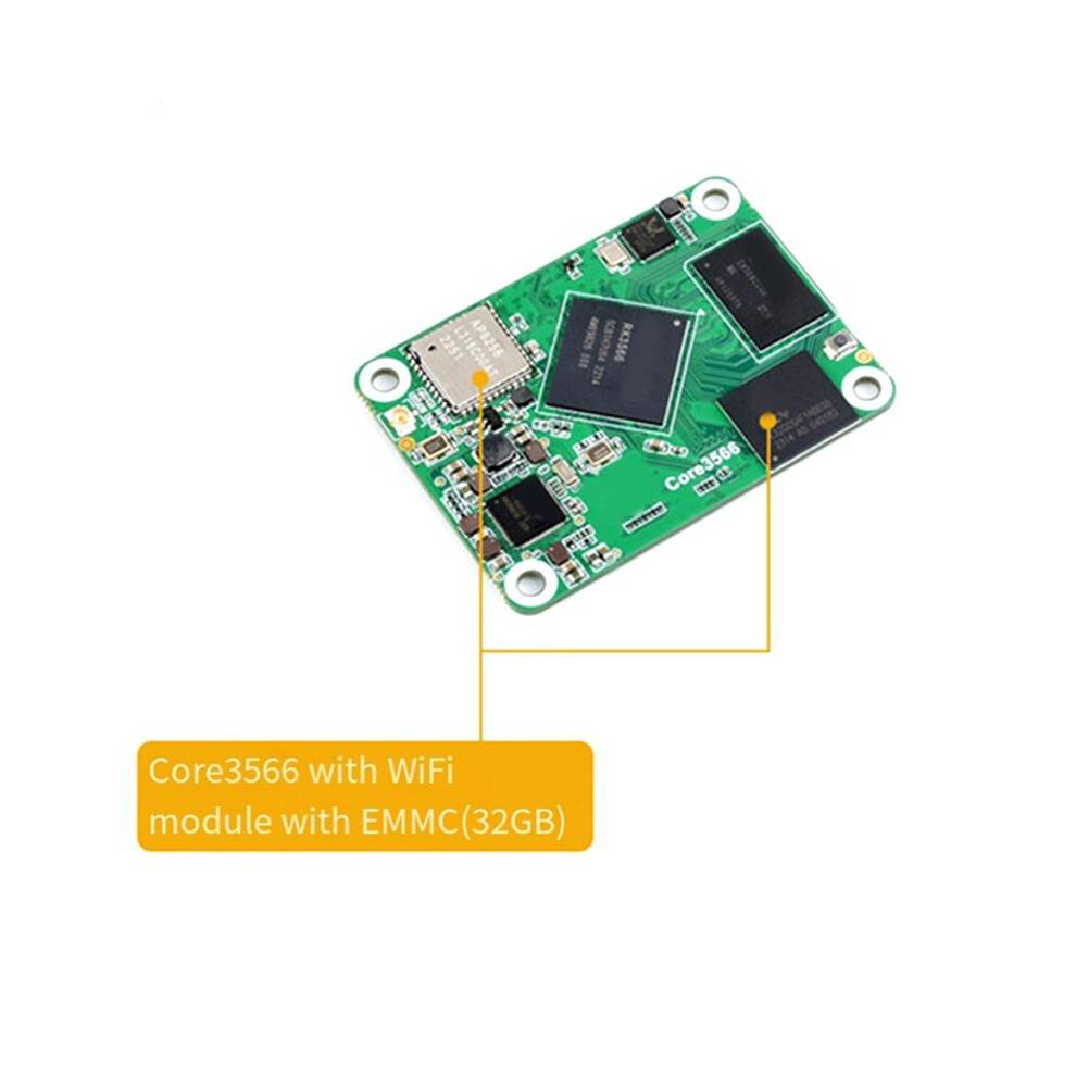 Core3566 Module, Rockchip RK3566 Quad-Core Processor, for Raspberry Pi CM4,2GB+ 32GB Emmc with Wifi