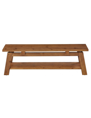 Skobænk i gummitræ 140 x 35 cm - Brun