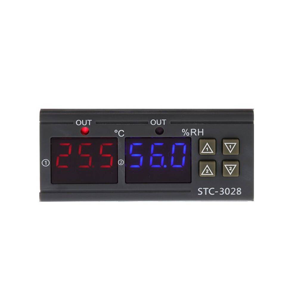 Digital Termostat Hygrostat Temperatur Fuktighetskontroll STC 3028 AC 110V 220V Hygrometer Inkubatorstyrenhet