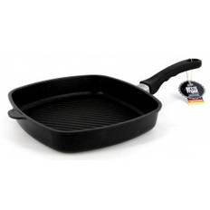 AMT E285G Grillpfanne flach Aluminumguss 28 x 28 cm, Höhe 5 cm