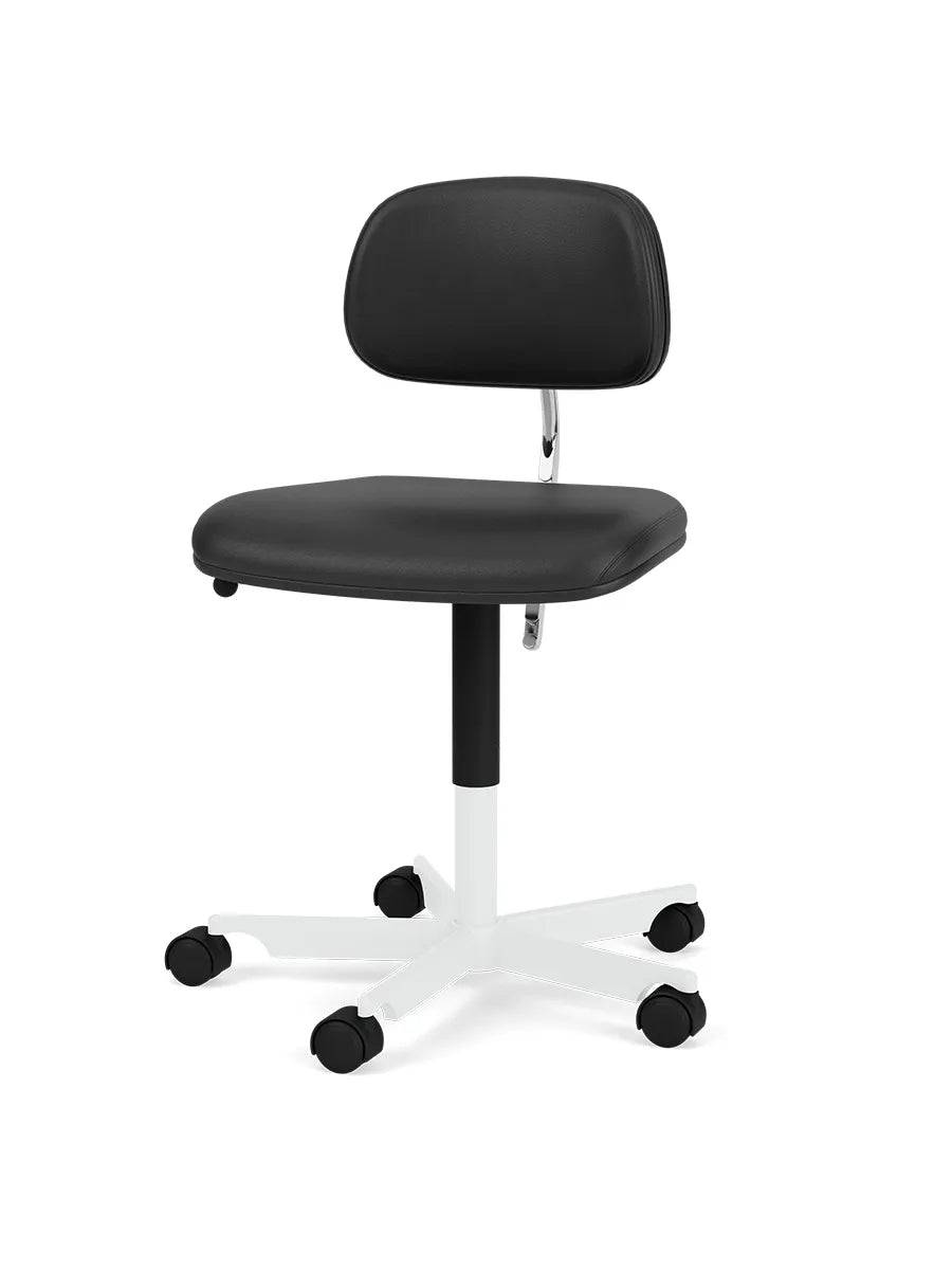 Kevi 2534U Kontorstol fra Montana Ultra Leather Black-Snow - Jacobsen Plus