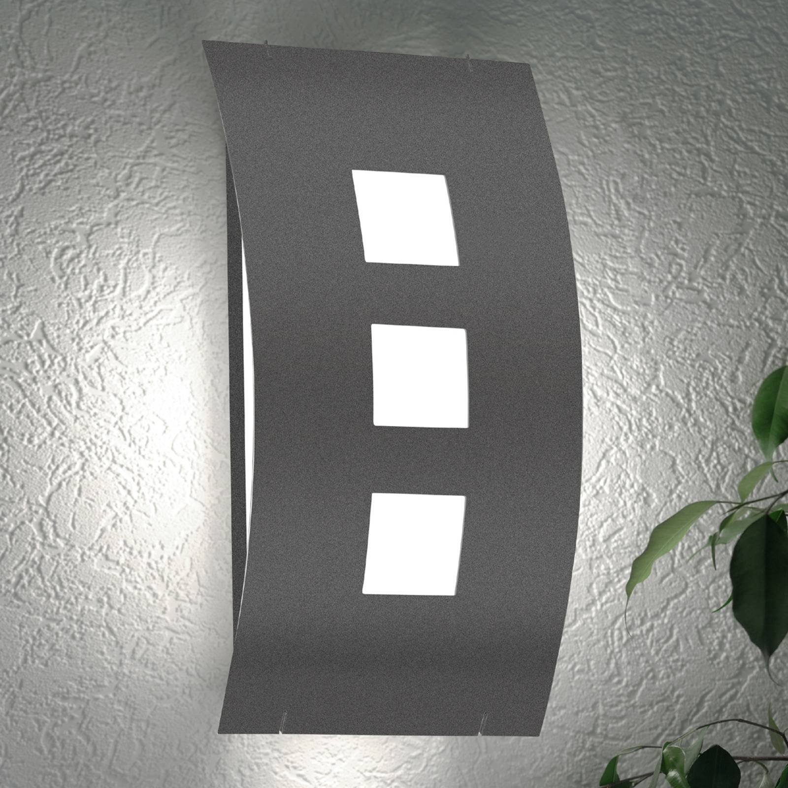CMD Udendørs væglampe GRAAL, Aluminium/grå/zink, Metal, Moderne