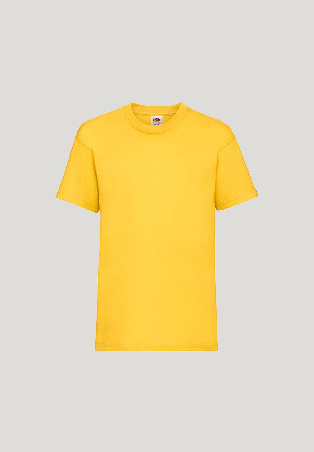 Fruit of the Loom - KIDS - T-shirt - Pakketilbud (3 stk.) - Gul - 128 (7-8 år) - LOOZE