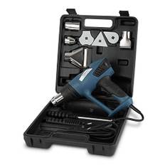 EBERTH 2000W Digital elektrisk värmepistol med LCD-skärm, Justerbar temperatur 80-600°C, varmluftspistol med halkfritt grepp, ergonomisk, inkluderar fodral och tillbehör, 4 spatlar, 4 munstycken