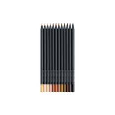 Faber-Castell Black Edition - farvet blyant - assorterede hudtonefarver (pakke med 12)