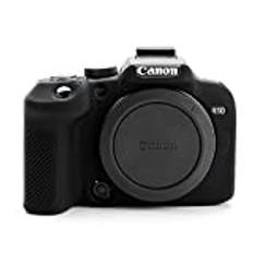 Rieibi EOS R10 kamerafodral - silikonfodral för Canon eos R10 digitalkamera - skyddande fodral silikon för Canon R10 - svart