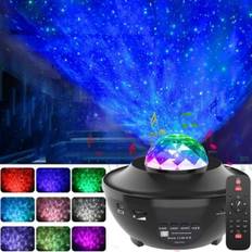 Stjerneprojektor Galaxy LED-lampe indbygget højttaler Multicolor - black