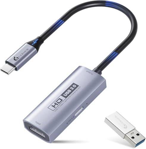 Guermok, HDMI-inspelningskort, 2K30FPS / 1080P60FPS, PD100W, USB-A/C,Silver