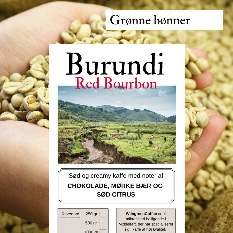 Burundi Kayanza, Grønne Bønner, 1000 gr