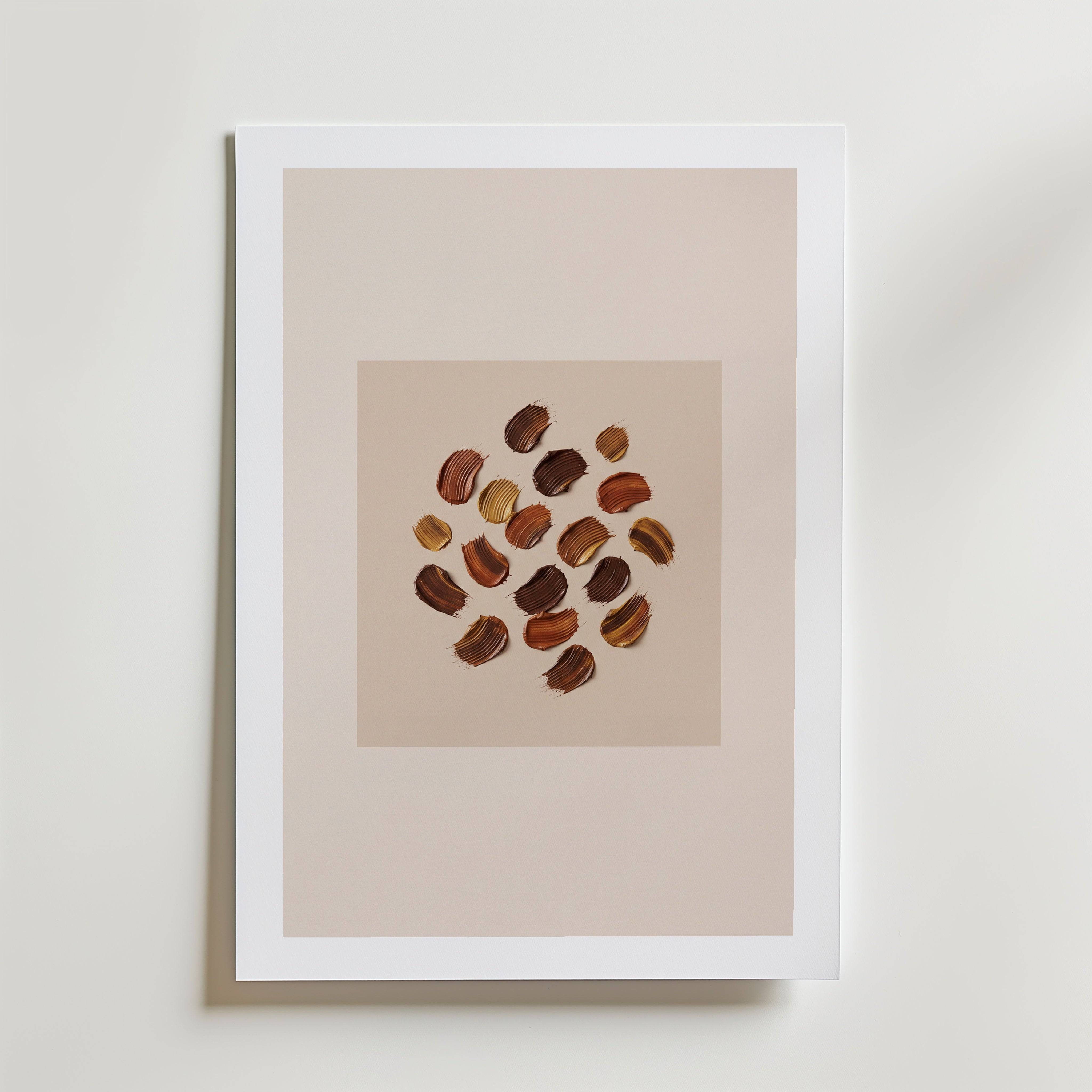 Umber Scatter Poster - Premium Canvas 40x50 cm Med passepartout