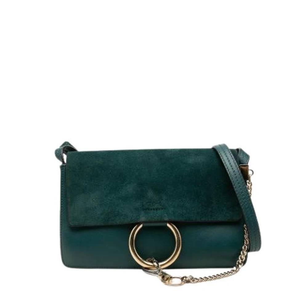 Chloé Pre-owned Pre-owned Faye Crossbody - Vintage - Dame - Grøn - ONE SIZE - Uld