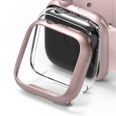 Ringke Slim Skal (2-pack) Apple Watch Series 9 45mm Pink & genomskinlig