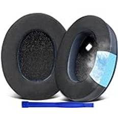 SOULWIT Kylande Gel Ersättnings-öronkuddar för Sony WH-1000XM4 Over-Ear-hörlurar, med mjukt hög densitet brusisolerande skum, tillagd tjocklek Utan att påverka sensorn-Marinblå