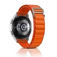 ZoRoll Armband för Samsung Galaxy Watch 7 (40 mm, 44 mm)/Galaxy Watch FE 40 mm/Watch 6 Classic/6/5 Pro/5/4, 20 mm nylon G-krok justerbart ersättningsarmband för Samsung Galaxy Watch 4 Classic – orange