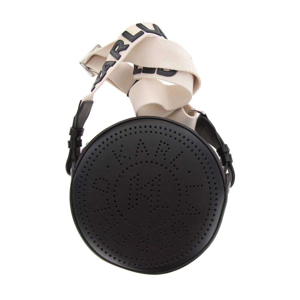 Karl Lagerfeld Circle Round Crossbody Taske - Tasker - Dame - Sort - ONE SIZE - Læder