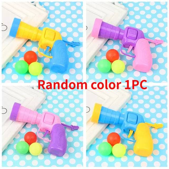Interactive Pompom Launcher Cat Toy - Random Color Gun