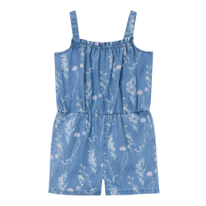 Blå - Medium Blue Denim - Name it - buksedragt - blomster - 13229402
