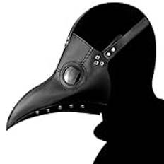 HINGTAT Plague Doctor Mask Halloween Fågelnäbbar Steampunk Kostym för vuxna barn Plague Doctor Props Cosplay Kostym