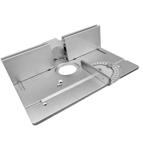 Överfräsbord Insatsplatta, Mångsidig Design Aluminiumlegering Överfräsbord Insatsplatta Miniatyrbord Sågpanel Trycklinjal Elektromekanisk, Verktyg